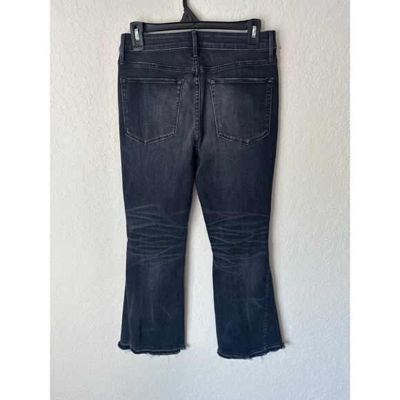 3x1 NYC🌿Women’s Jeans SZ 28 Button Fly Distressed Black Cropped Flare Premium - Picture 9 of 12